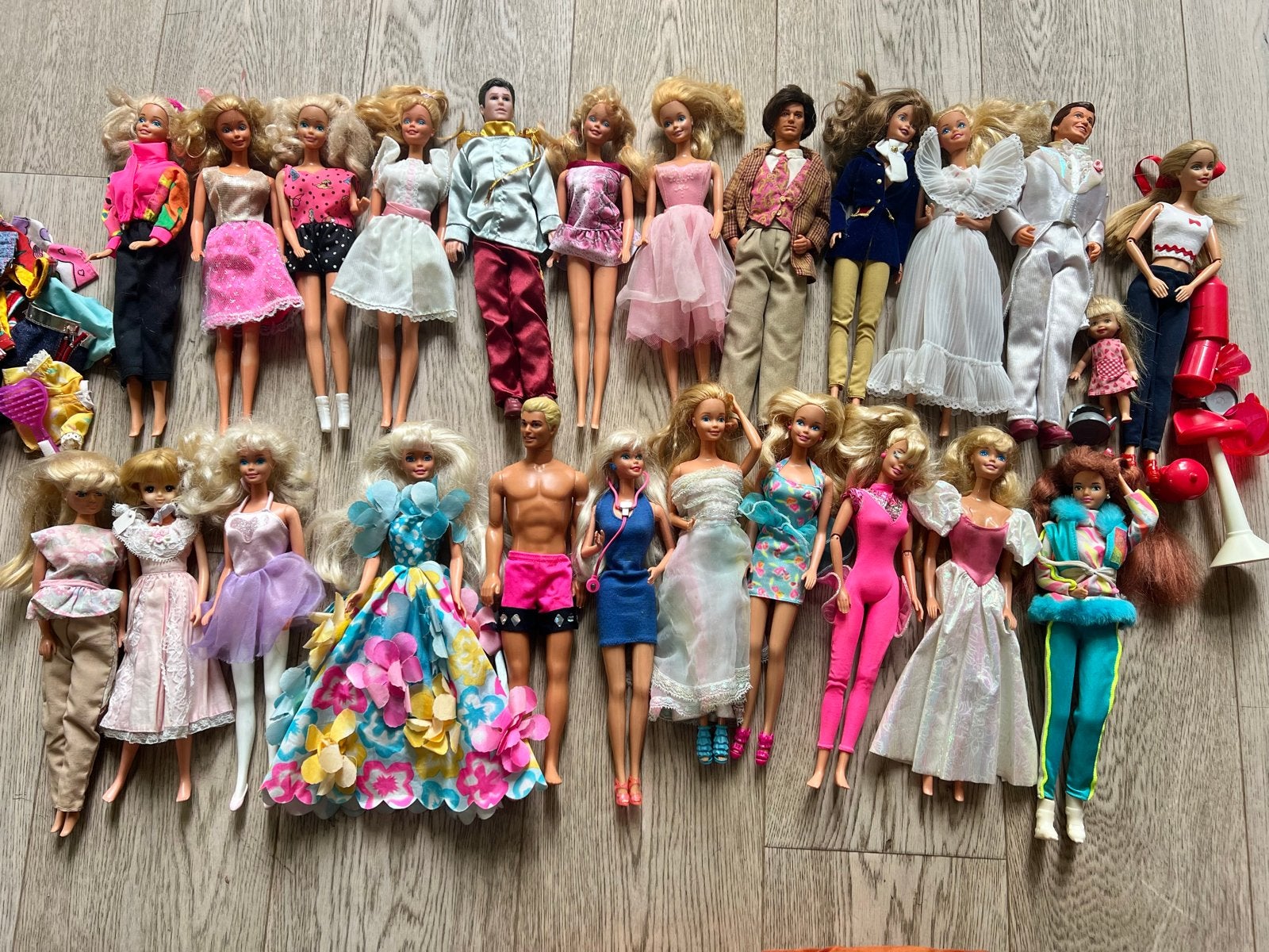 Grote partij vintage Barbie Ken Midge poppen jaren '80-'90, Ophalen of Verzenden, Gebruikt, Pop