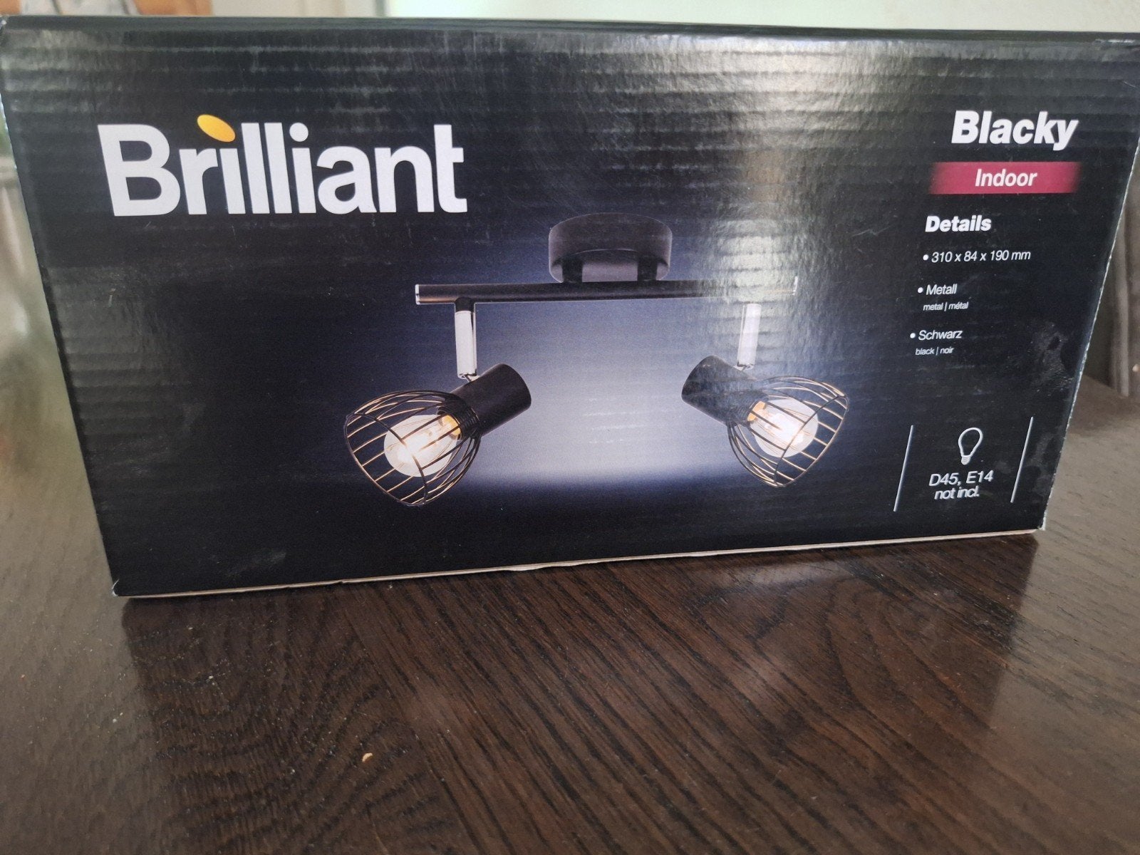Brilliant Blacky Plafondlamp - Zo goed als nieuw, Zwart, E14 (klein), Plafondspot, Ophalen of Verzenden