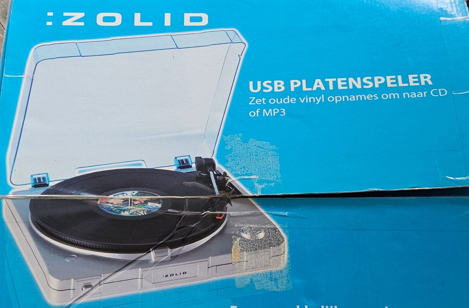Zolid USB Platenspeler - Digitaliseer je Vinyl Collectie, Zo goed als nieuw, Automatisch, Platenspeler, Ophalen