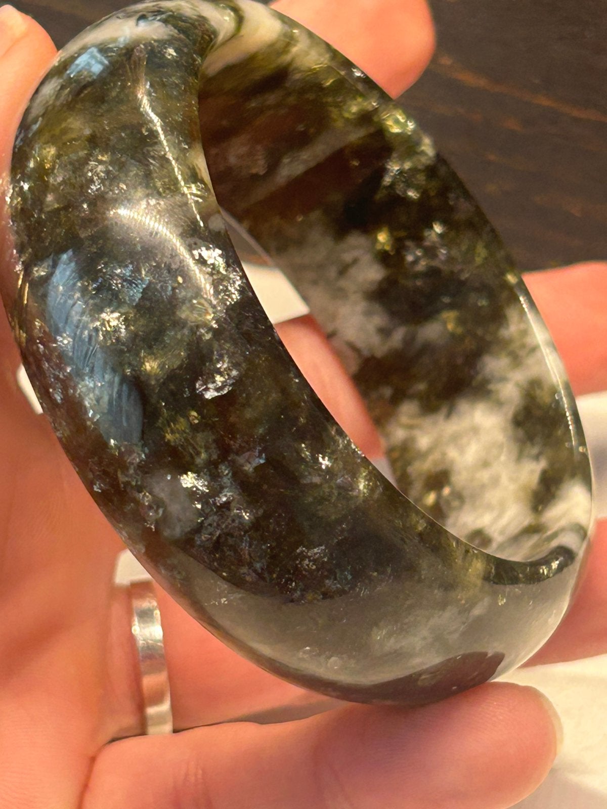 Emerald mica, Sieraden, Tassen en Uiterlijk, Ophalen of Verzenden, Zo goed als nieuw, Zilver