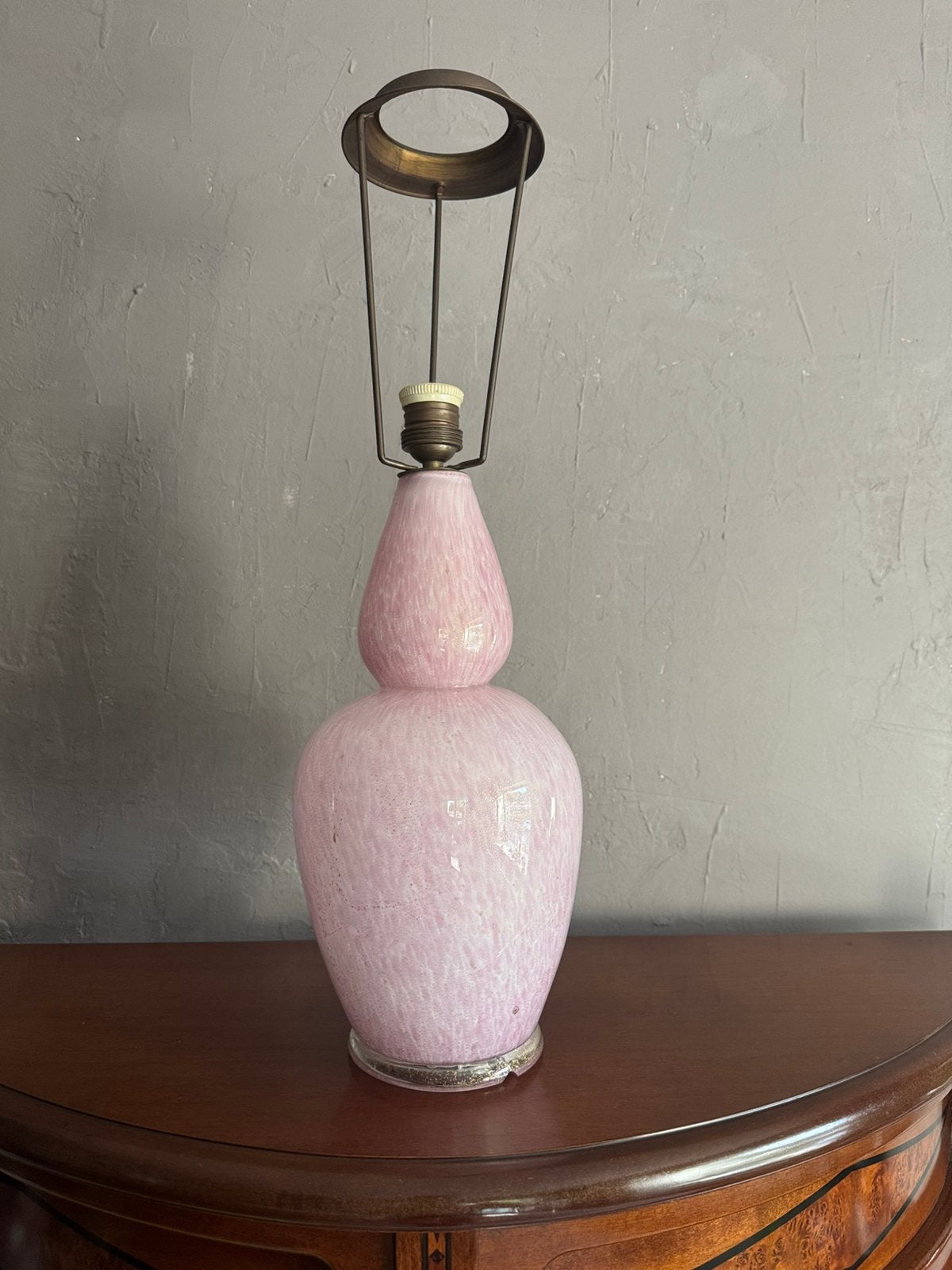 Murano glas design tafellamp porseleinen fitting ex kap, Overige typen, Overige merken, Meerkleurig, Handgemaakt
