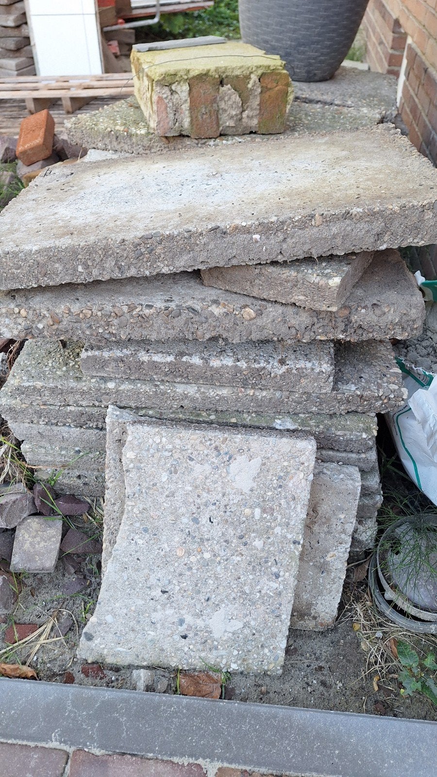 Grindtegels en betontegels, Ophalen, Gebruikt, Beton, Overige typen