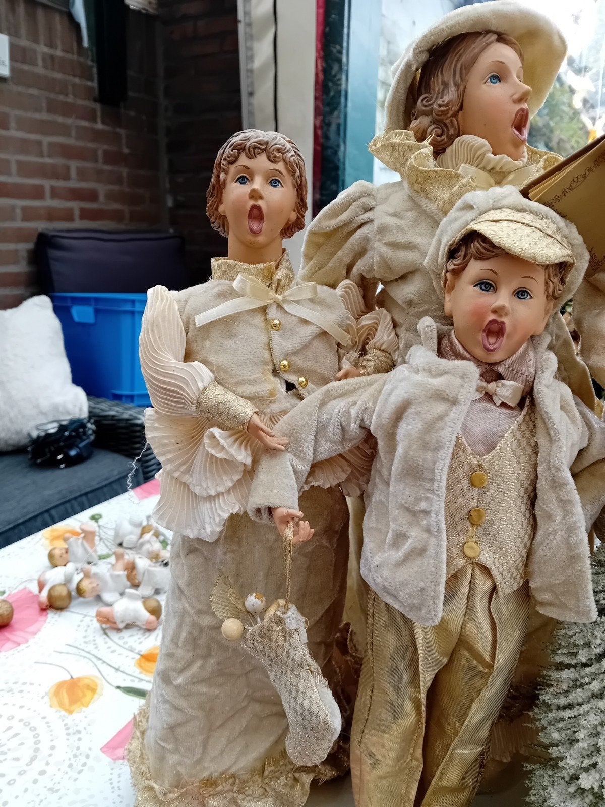 Victoriaanse kerstzangersset, Ophalen of Verzenden, Gebruikt