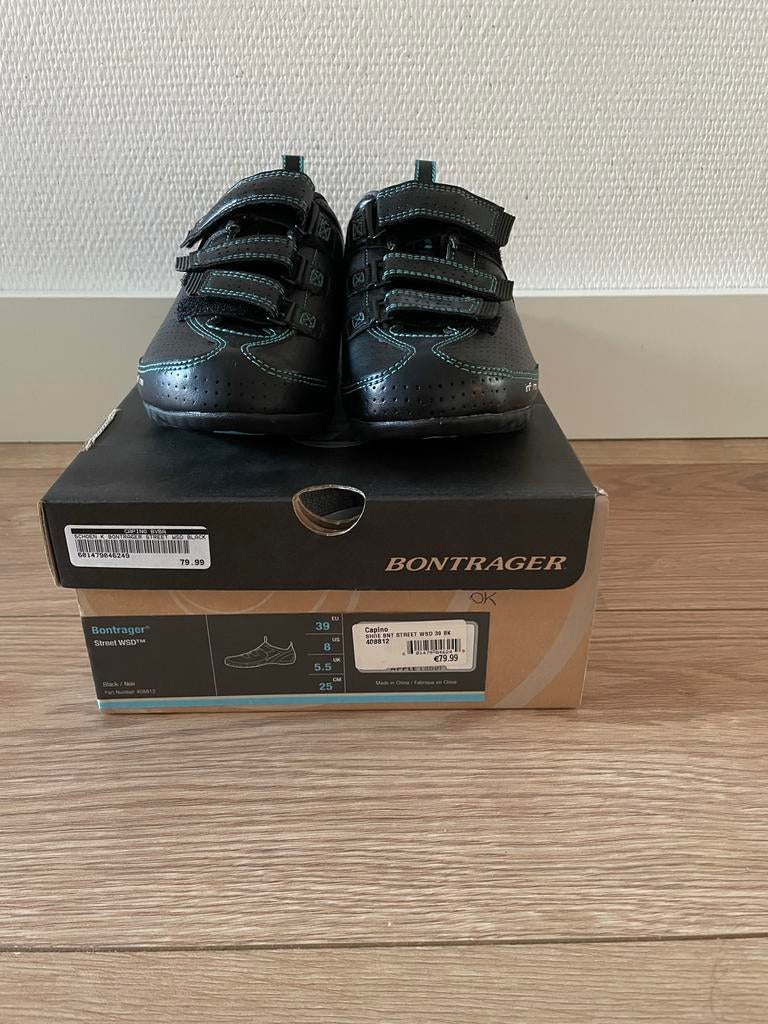 Bontrager Street WSD fietsschoenen - Maat 39 - Zwart, Fietsen en Brommers, Schoenen, Overige maten, Ophalen of Verzenden, Zo goed als nieuw