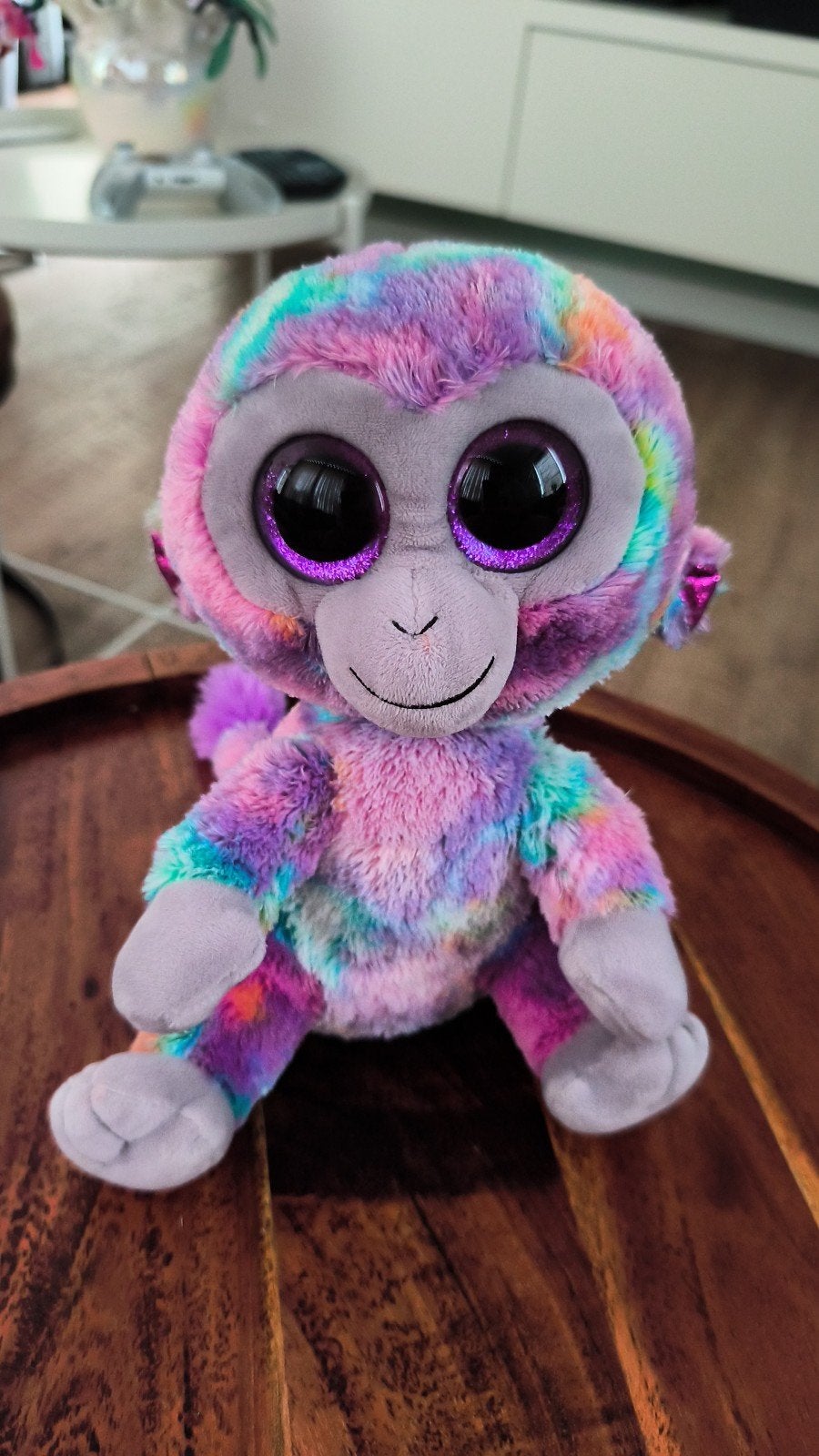 Ty Beanie Boo aapje met grote ogen, Verzenden, Zo goed als nieuw, Meerkleurig, Klein (minder dan 20 cm)