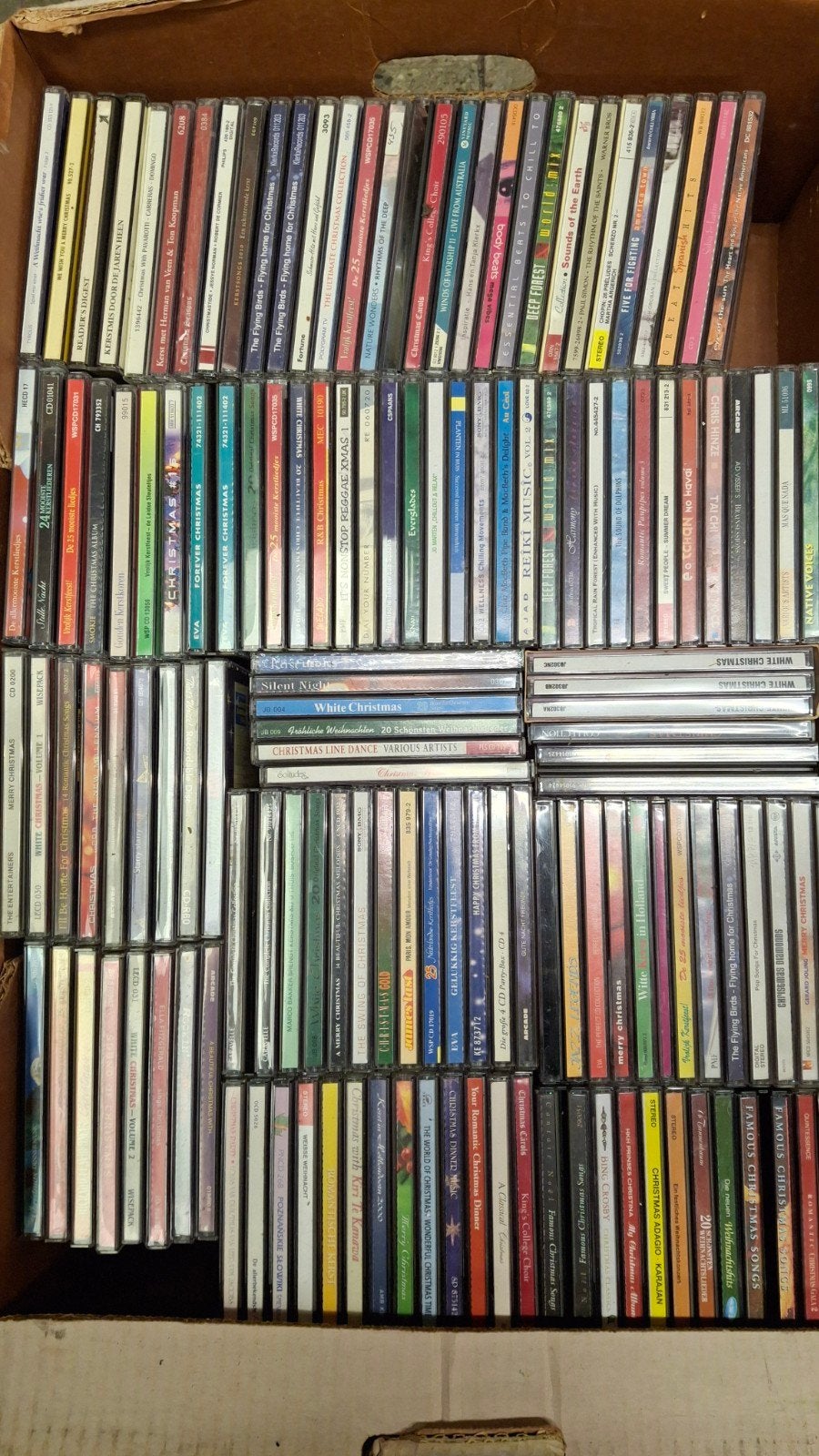 Grote doos vol diverse kerst CD's, Cd's en Dvd's, Ophalen, Gebruikt, Kerst, Verzamelalbum