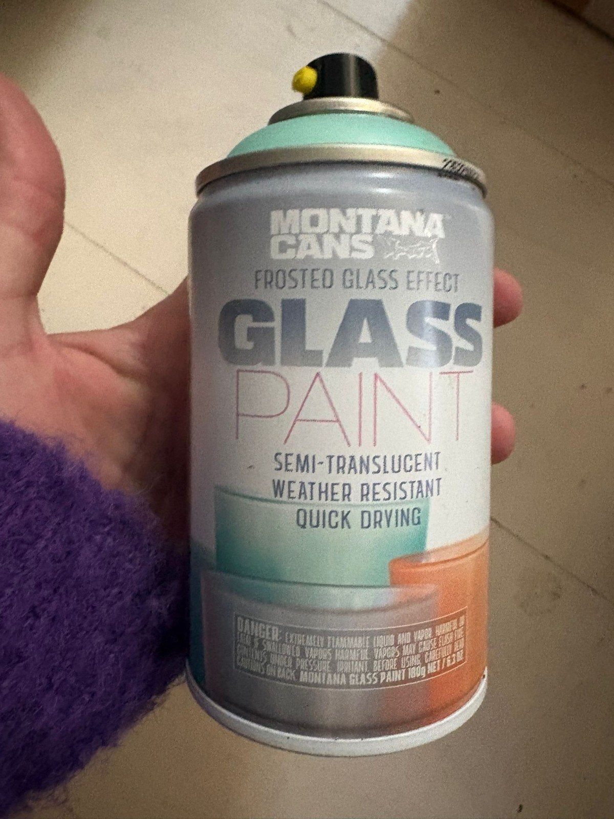 4 spuitbussen Montana Cans Glass Paint, Ophalen of Verzenden