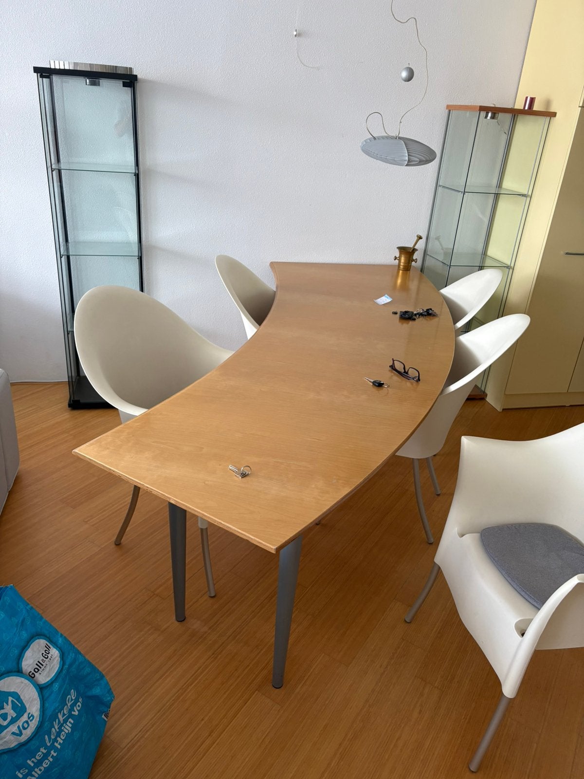 Eettafel handgemaakt modern, Ophalen, Rechthoekig, 200 cm of meer, 50 tot 100 cm