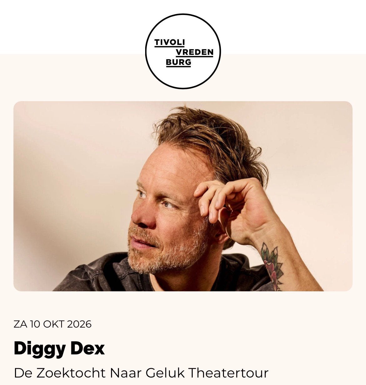2 kaartjes Diggy Dex zat 10 okt 2026 Tivoli Utrecht, Tickets en Kaartjes, Twee personen, Oktober