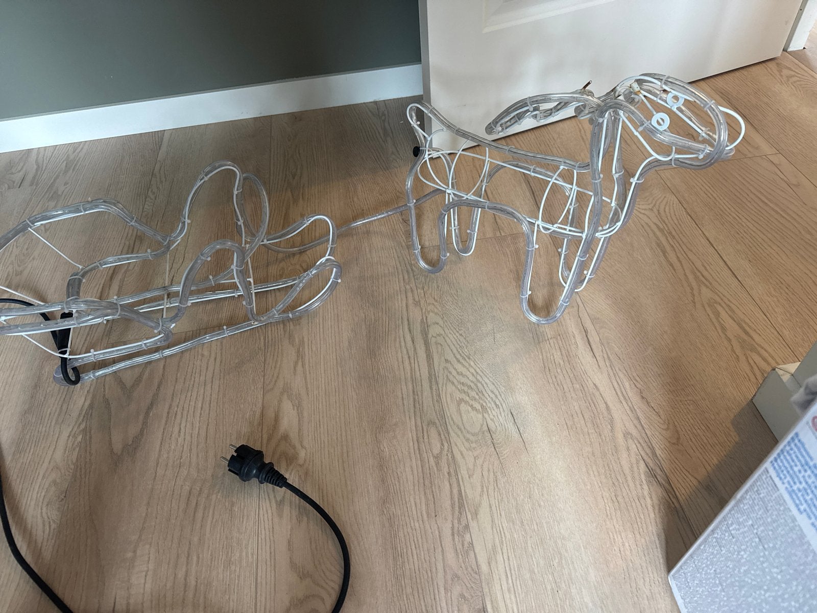 Rendier met slee kerstverlichting, Diversen, Ophalen, Zo goed als nieuw
