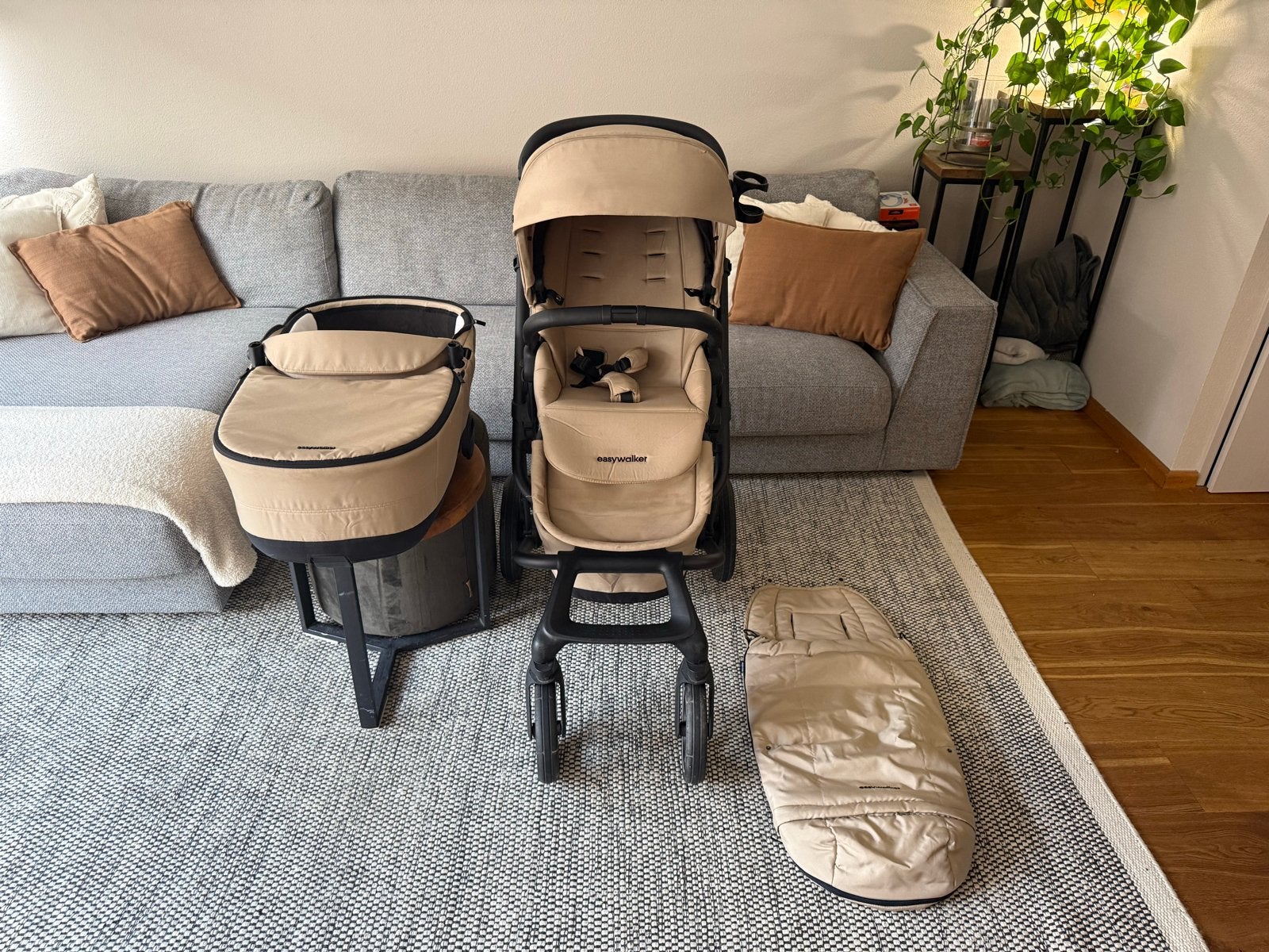 Easywalker Jimmey kinderwagen met accessoires, Zo goed als nieuw, Verstelbare duwstang, Ophalen, Kinderwagen