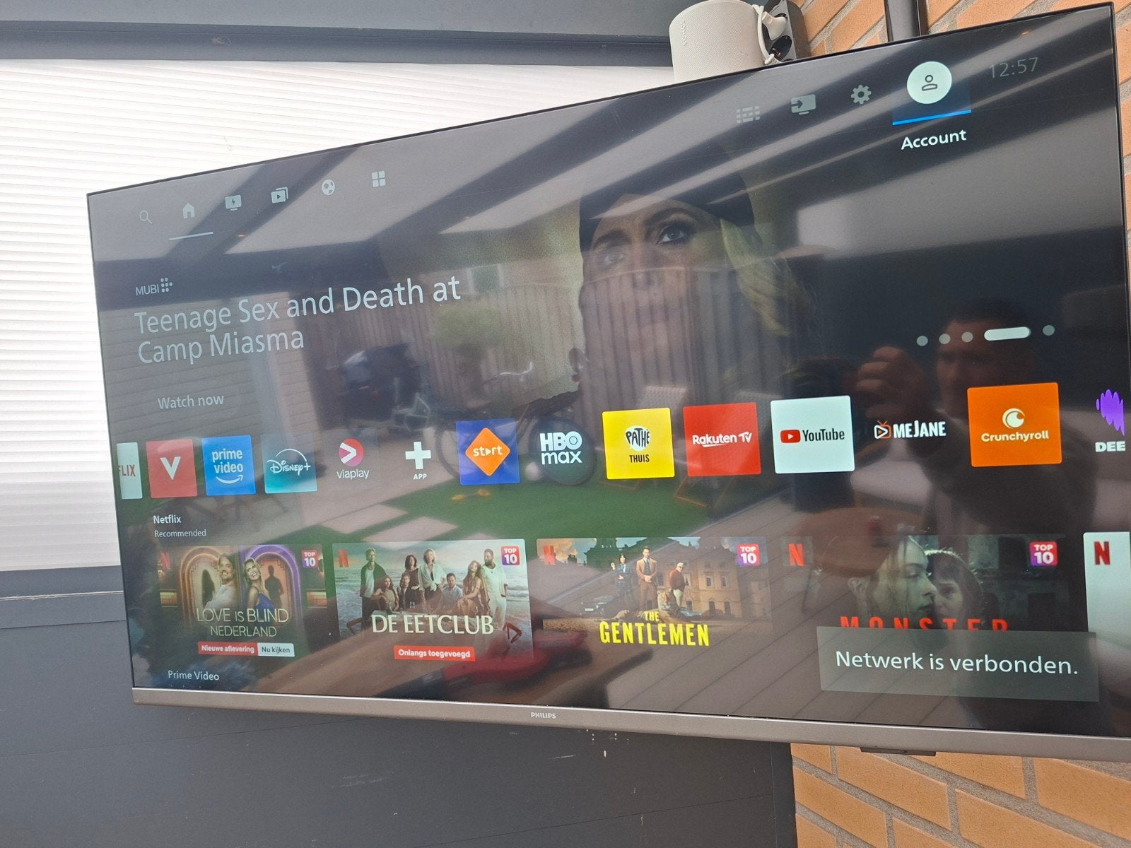 phillips smart tv UHD 43 inch, Ophalen, Philips, 50 Hz, 100 cm of meer