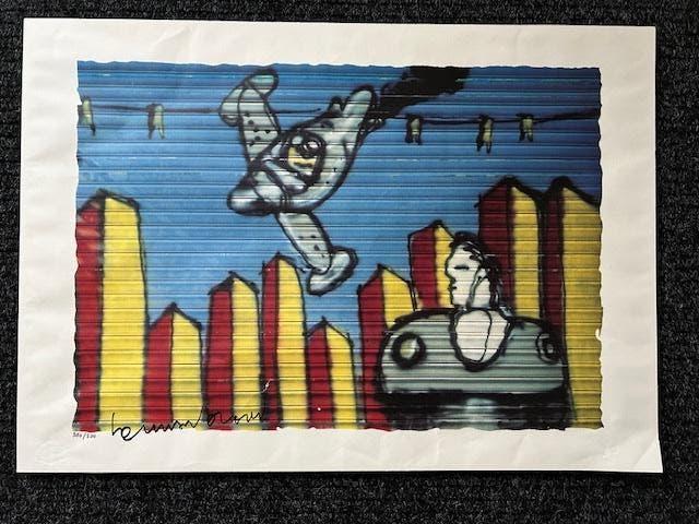 Herman Brood zeefdruk -vliegtuig, Ophalen