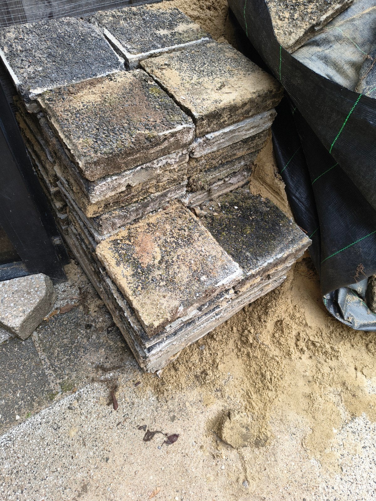 diverse stenen en tegelband, Tuin en Terras, Ophalen, Gebruikt, Minder dan 5 m², Beton