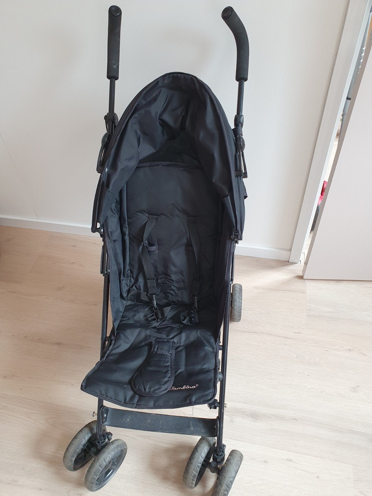 Zwarte Bambino buggy, Ophalen, Gebruikt, Overige merken, Verstelbare rugleuning