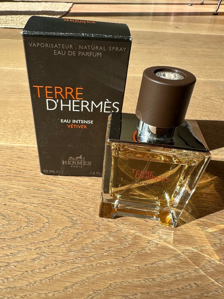Terre d'Hermes eau intense vetiver EDP 50 ml, Ophalen of Verzenden, Gebruikt
