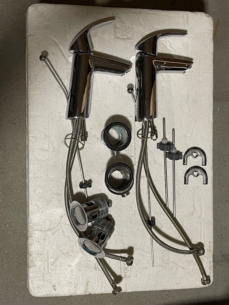 wastafelkranen, Ophalen, Zo goed als nieuw, Chroom, Wastafel