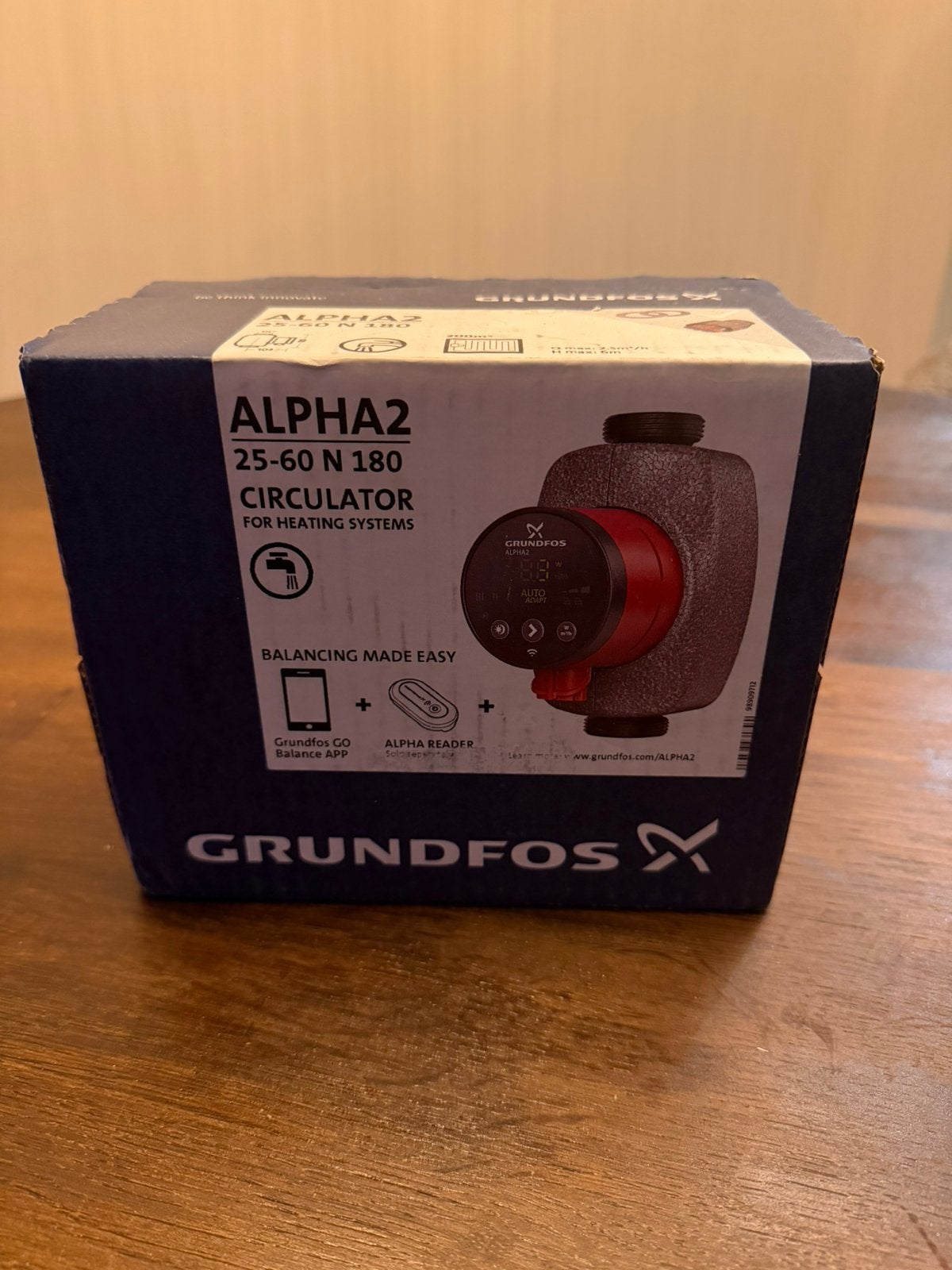 Grundfos ALPHA2 25-60 N 180 hoogrendement circulatiepomp, Minder dan 30 cm, Overige typen, Minder dan 60 cm, Ophalen of Verzenden