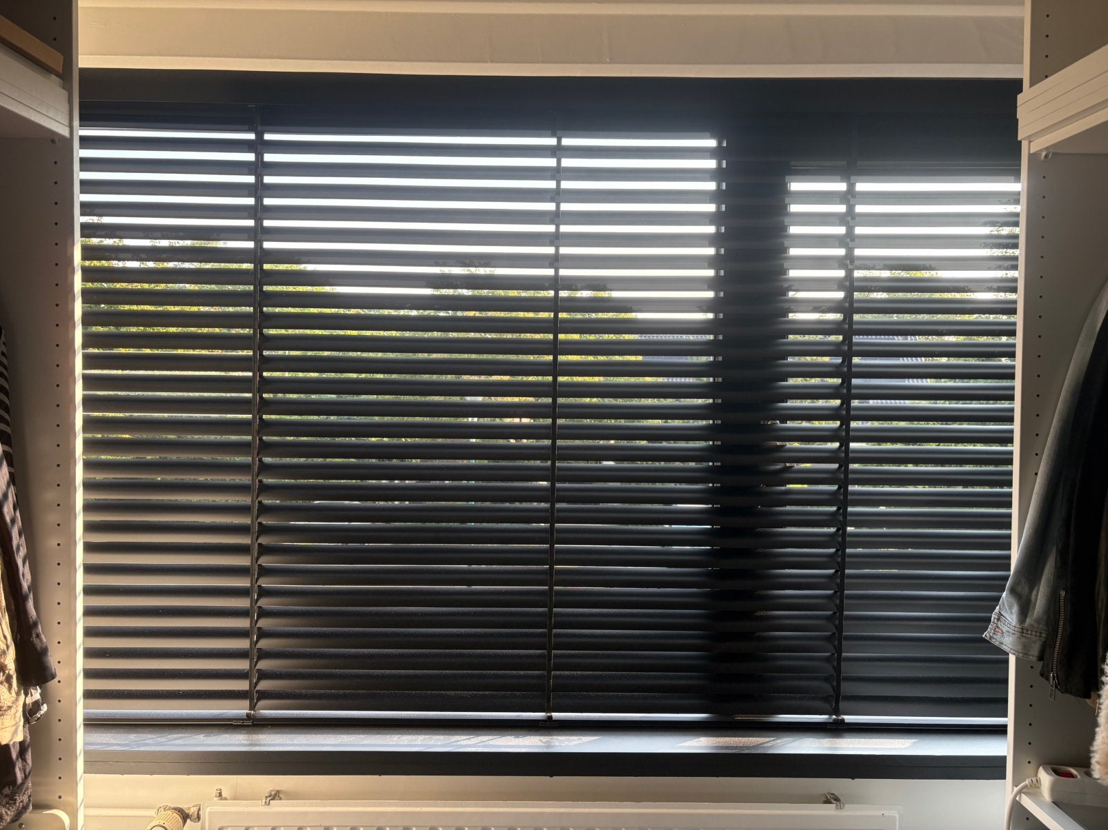 Aluminium jaloezieën mat zwart 50 mm breed, Ophalen, Jaloezie, Gebruikt, Zwart