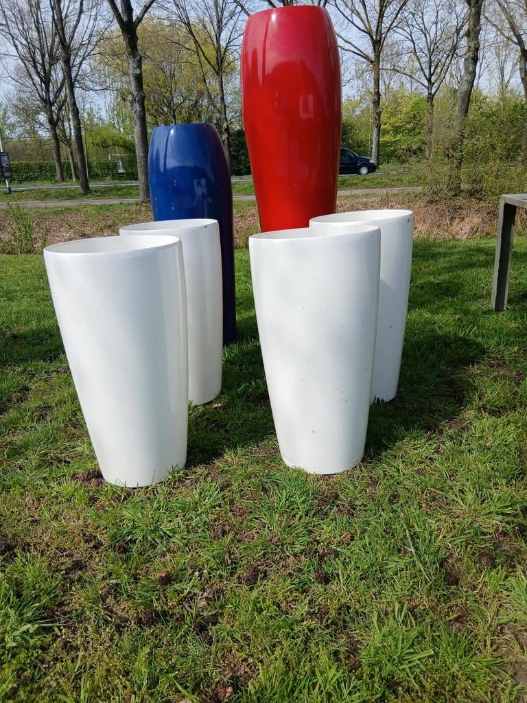 Witte plantenbakken, 30 stuks, Tuin en Terras, Bloembakken en Plantenbakken, Ophalen, Bloembak, Design, Plantenbak