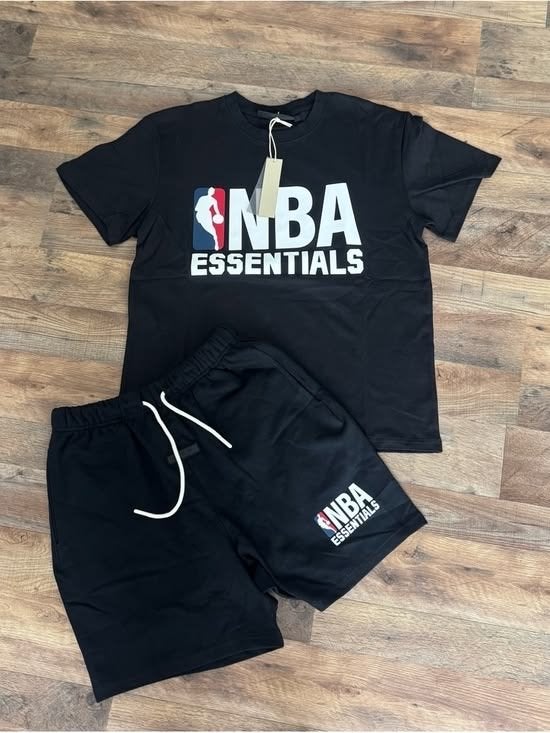 NBA Essentials Zomersets - Comfortabel en Stijlvol, Ophalen, Nieuw, Overige maten, Zwart