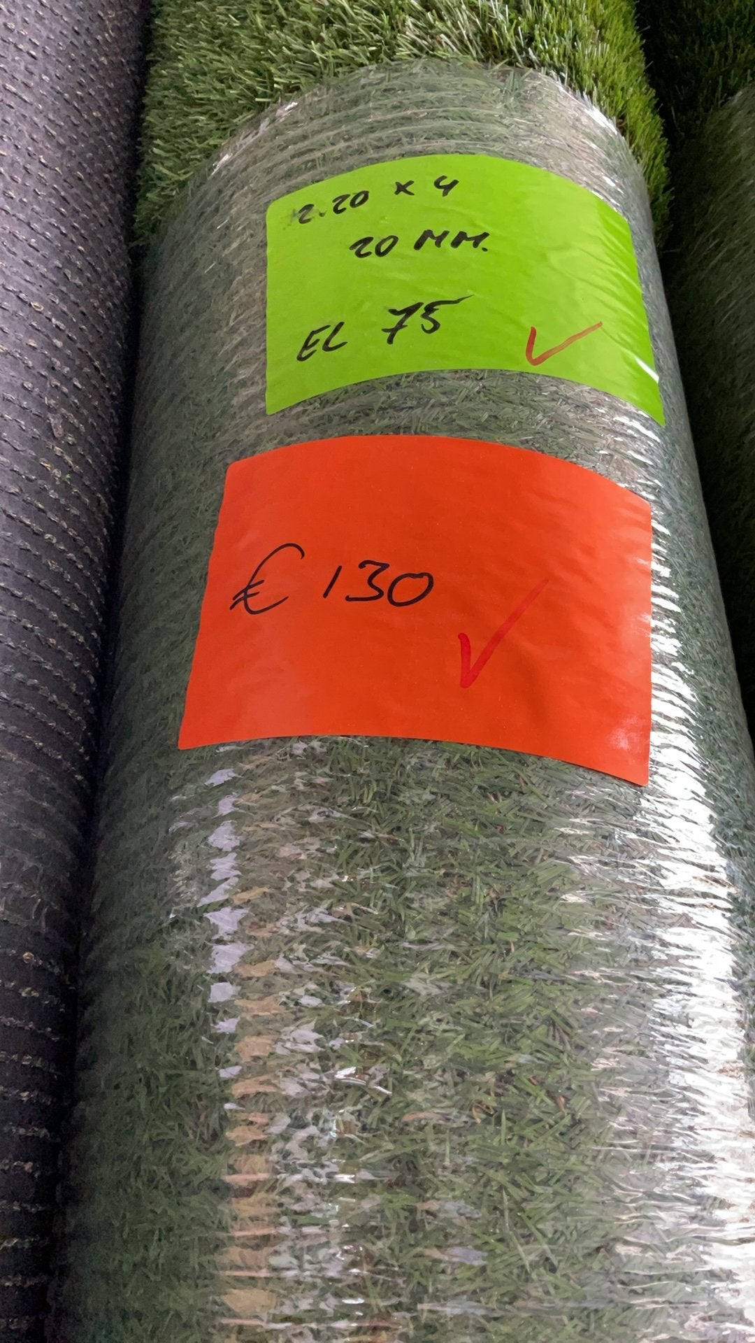 kunstgras 2.20 x 4 20mm, Tuin en Terras, Gras en Kunstgras, Ophalen, Zo goed als nieuw