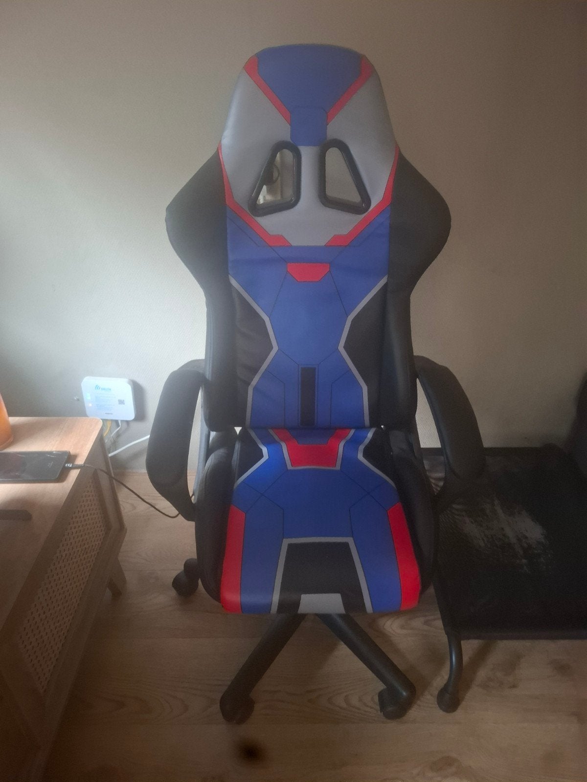 Gaming Bureaustoel - Blauw, Rood, Zwart, Ophalen, Gebruikt, Overige kleuren, Gaming bureaustoel