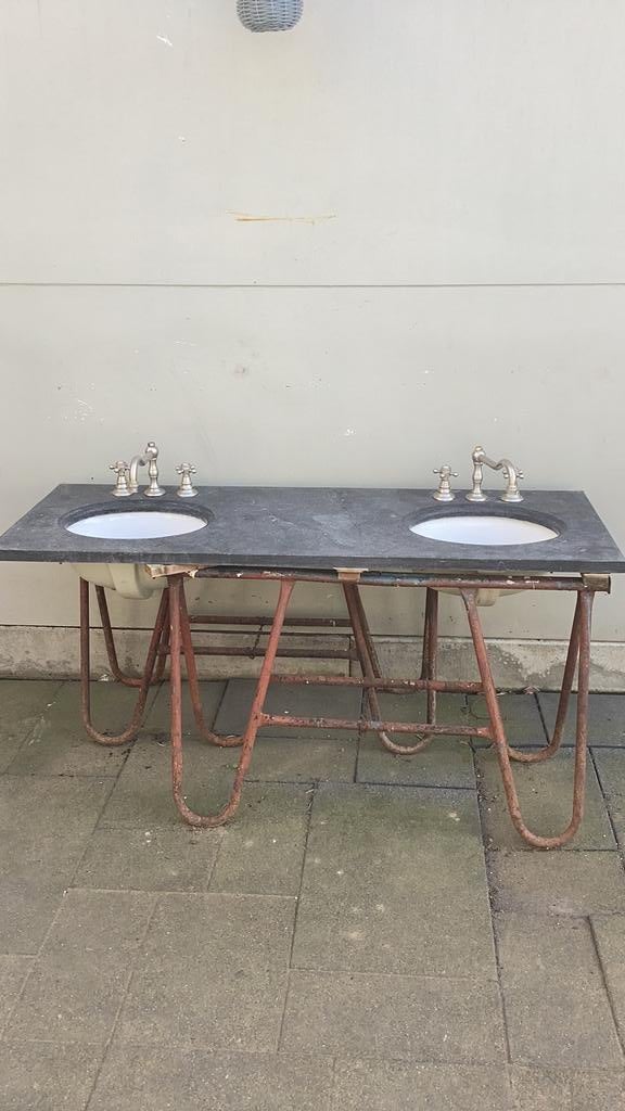 Wastafelblad, Huis en Inrichting, Badkamer | Badkamermeubels, Ophalen, Gebruikt, Minder dan 100 cm, Wasbak of Wastafel