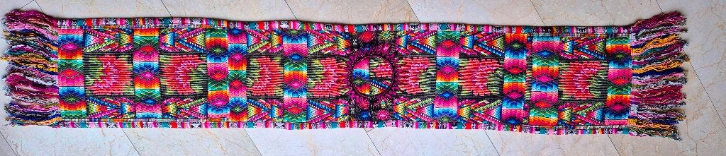 Kleurrijke handgeweven wanddecoratie met zonnedesign, Wanddecoratie, Textiel, Handgemaakt, Ophalen of Verzenden