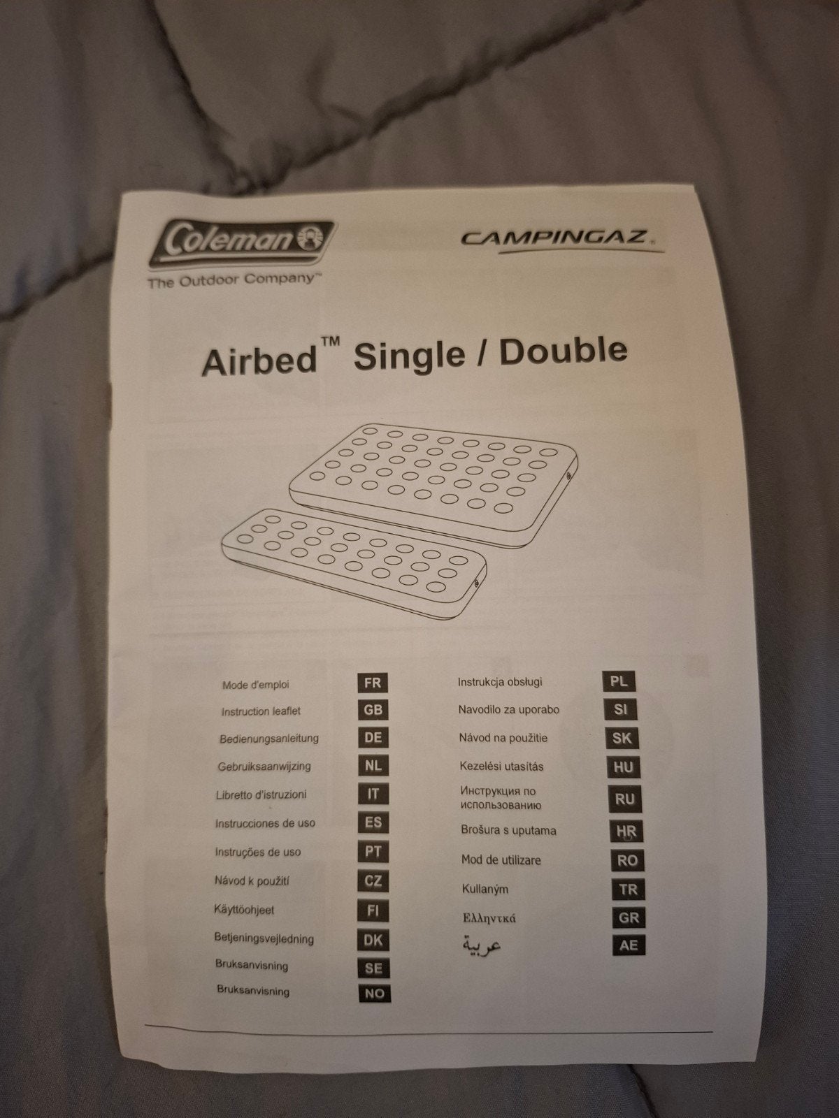 Coleman Campingaz Airbed Single/Double Luchtbed, Caravans en Kamperen, Luchtbedden, Ophalen