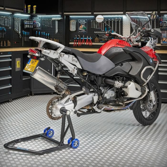 Paddockstand enkelzijdige ophanging - 53mm van €169,- voor, Ophalen