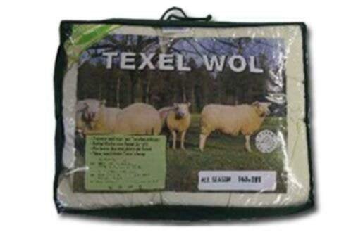 Texel wol 4- seizoenen dekbed 140x200, Eenpersoons, Wit, Nieuw, Ophalen of Verzenden