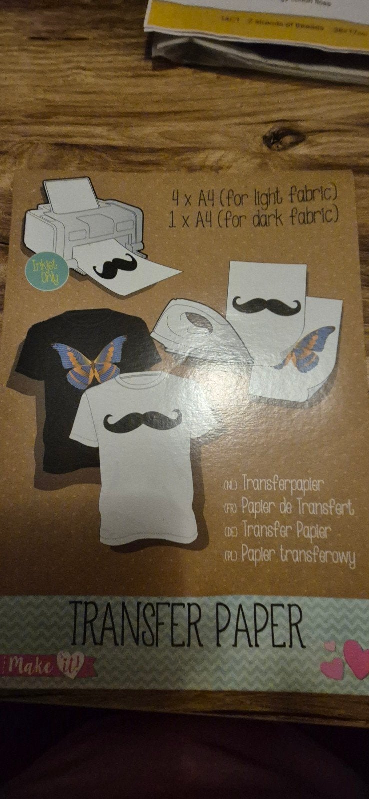 Transferpapier voor lichte en donkere stoffen (A4), Geschikt voor stof, Nieuw, Ophalen of Verzenden, Papier of Karton