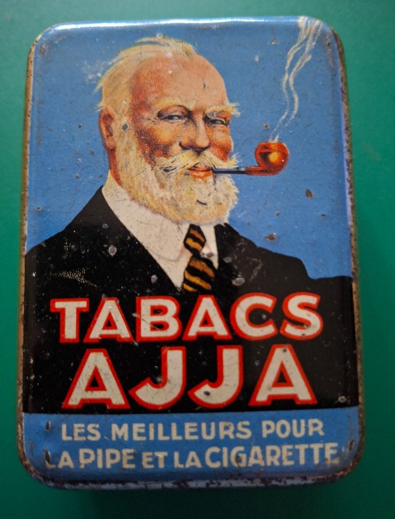 Oud blikje AJJA tabacs, Ophalen of Verzenden, Gebruikt, Overige