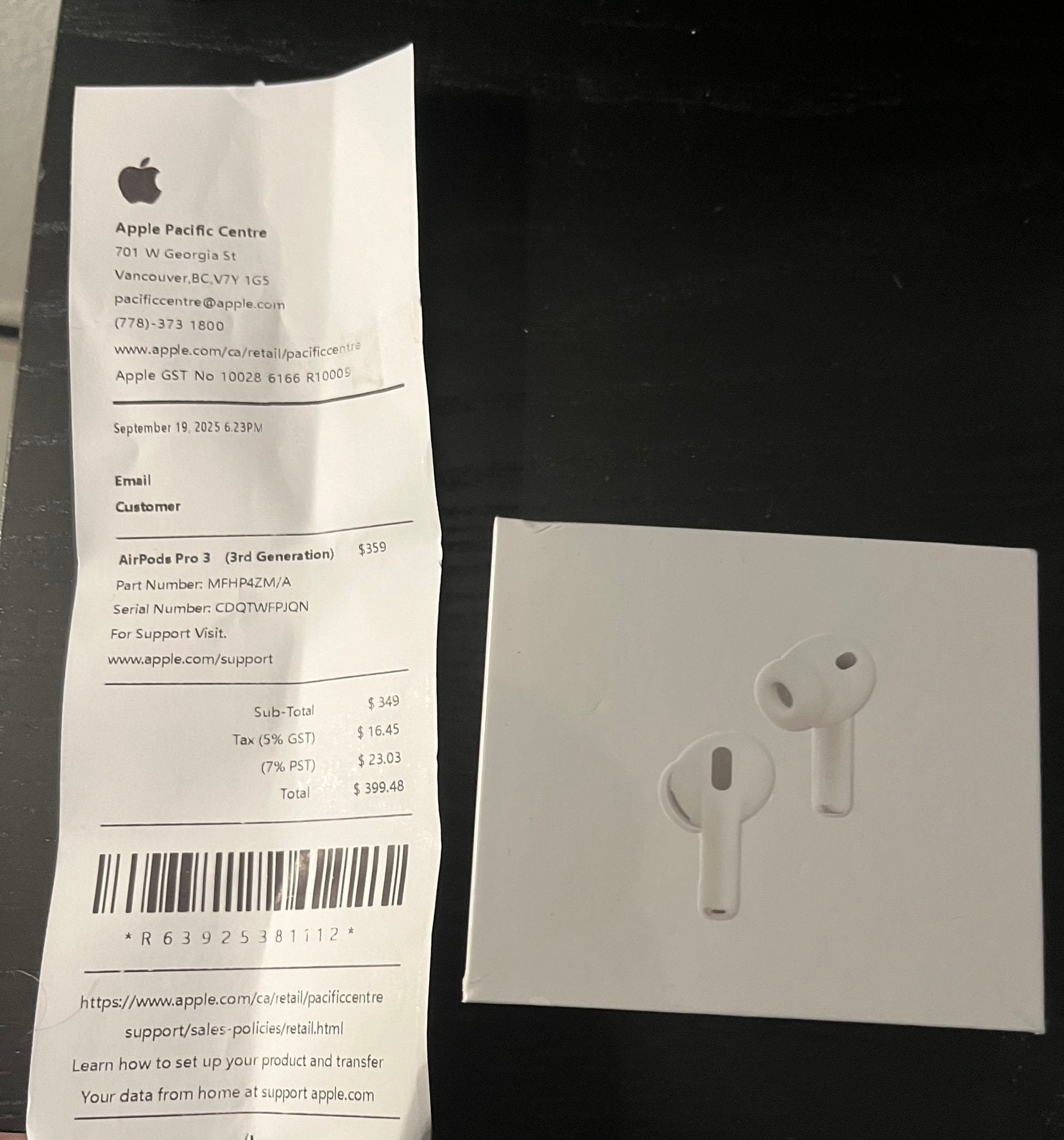 Apple AirPods Pro (3rd generation), Ophalen, Overige merken, Bluetooth
