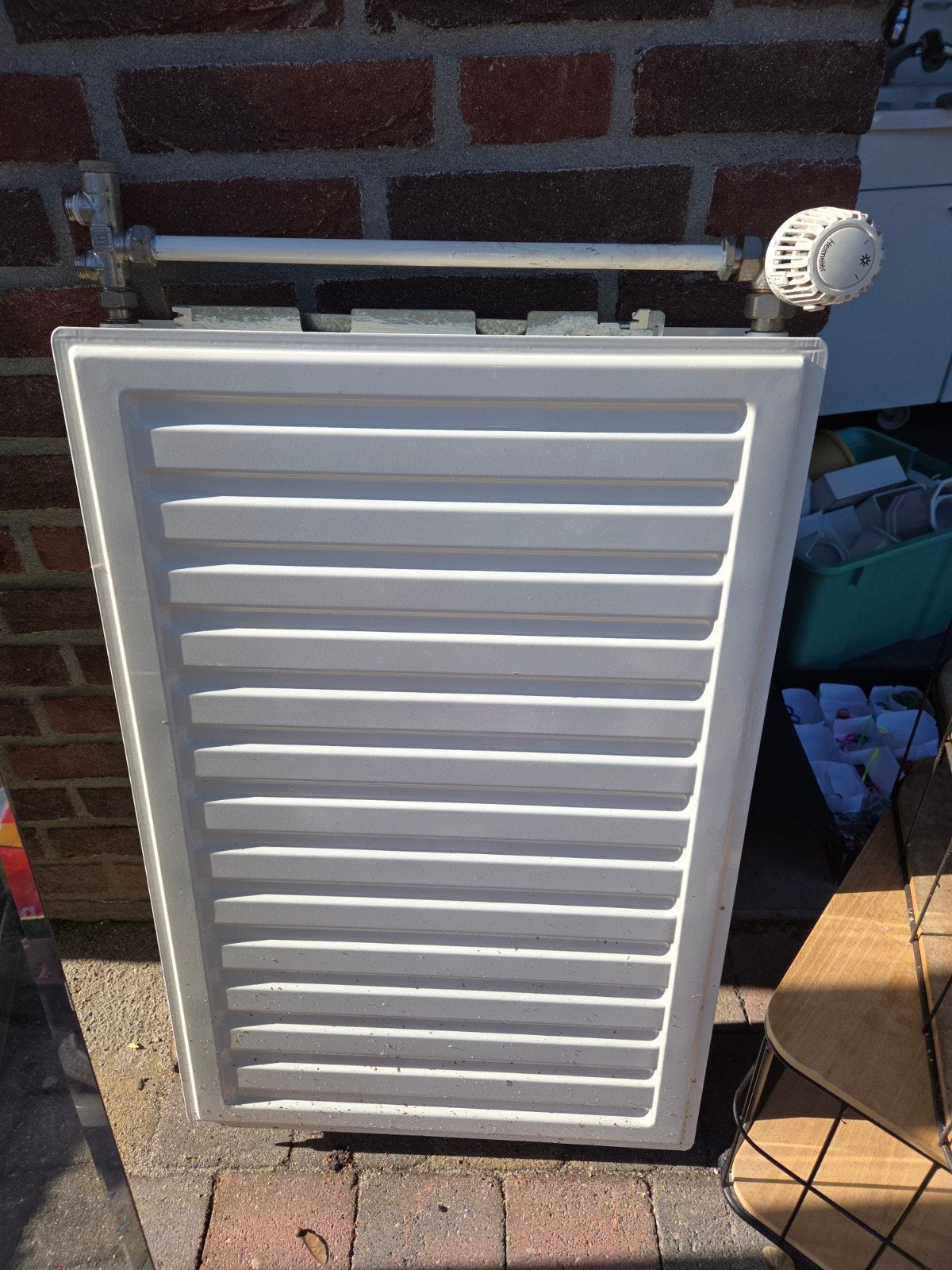 Radiator met thermostaat, 50x75 cm, goede staat, Ophalen, 30 tot 80 cm, Gebruikt, Radiator