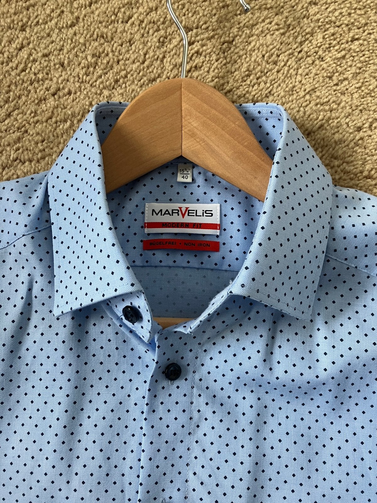 Marvelis overhemd maat 40 €19,99, Kleding | Heren, Marvelis, Blauw, Zo goed als nieuw, Halswijdte 39/40 (M)
