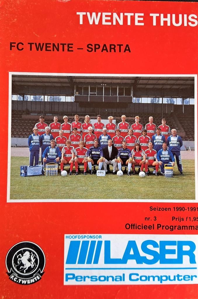 FC Twente - Sparta 1990/1991, Ophalen of Verzenden, Zo goed als nieuw, F.C. Twente, Boek of Tijdschrift