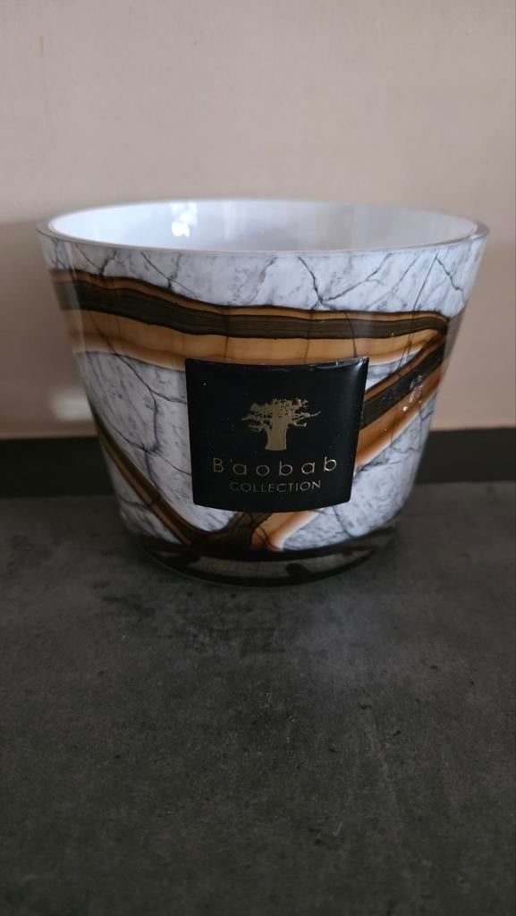 Baobab collection kaars leeg  10 cm hoog, Ophalen, Wit