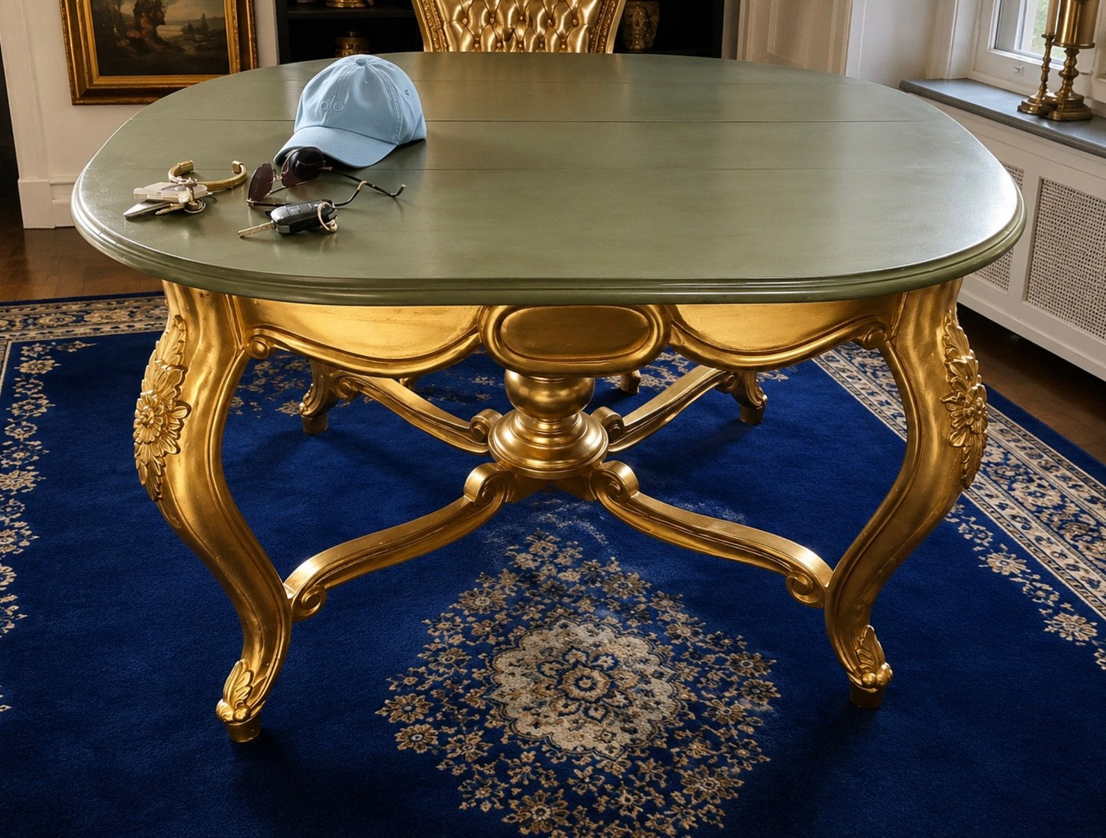 Bureau barok goudkleurig, Huis en Inrichting, Ophalen
