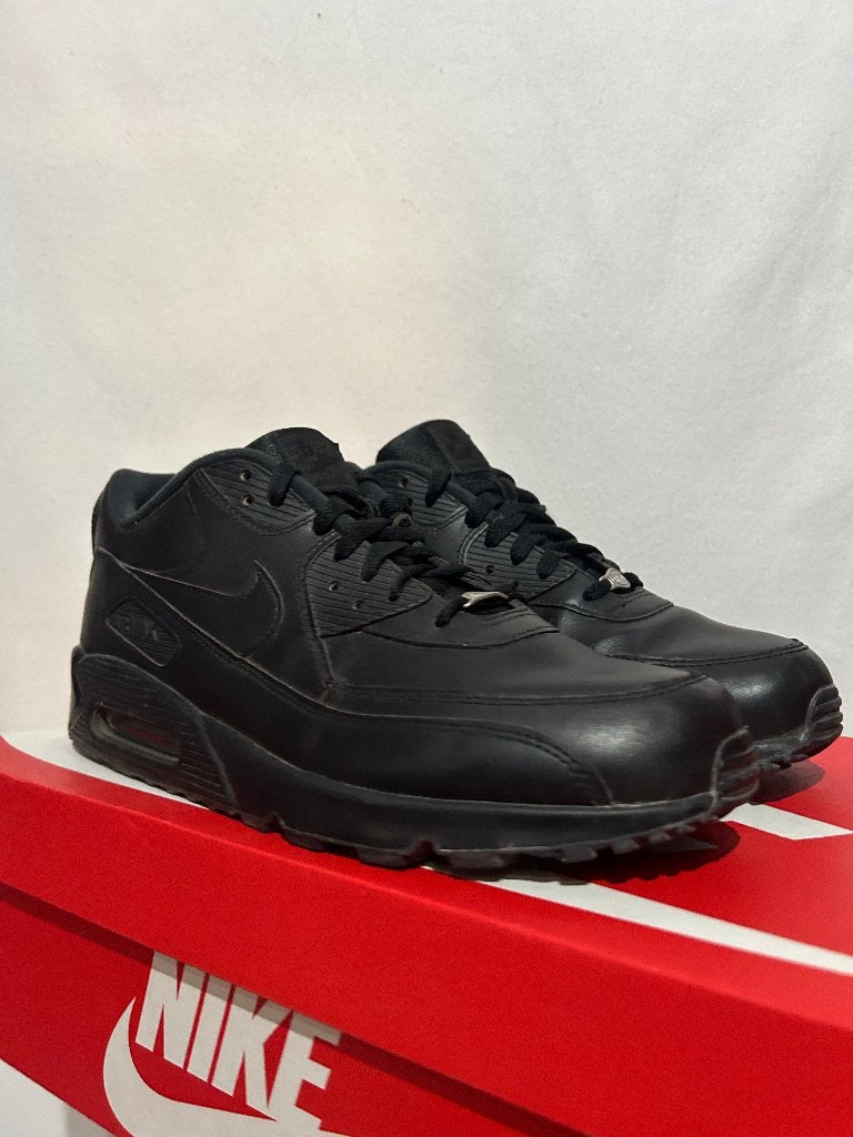 ALS NIEUW! Maat 45 - Nike Air Max 90 Leather Black, Kleding | Heren, Schoenen, Verzenden, Zwart, Nike, Nike