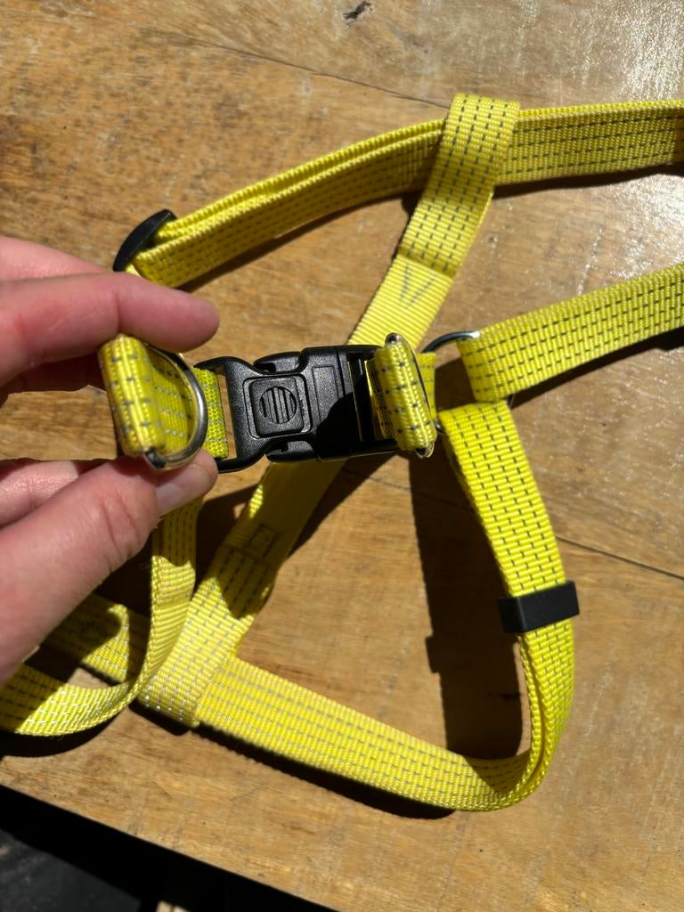 Harnas grote hond fel geel reflecterend, Dieren en Toebehoren, Ophalen of Verzenden, Zo goed als nieuw