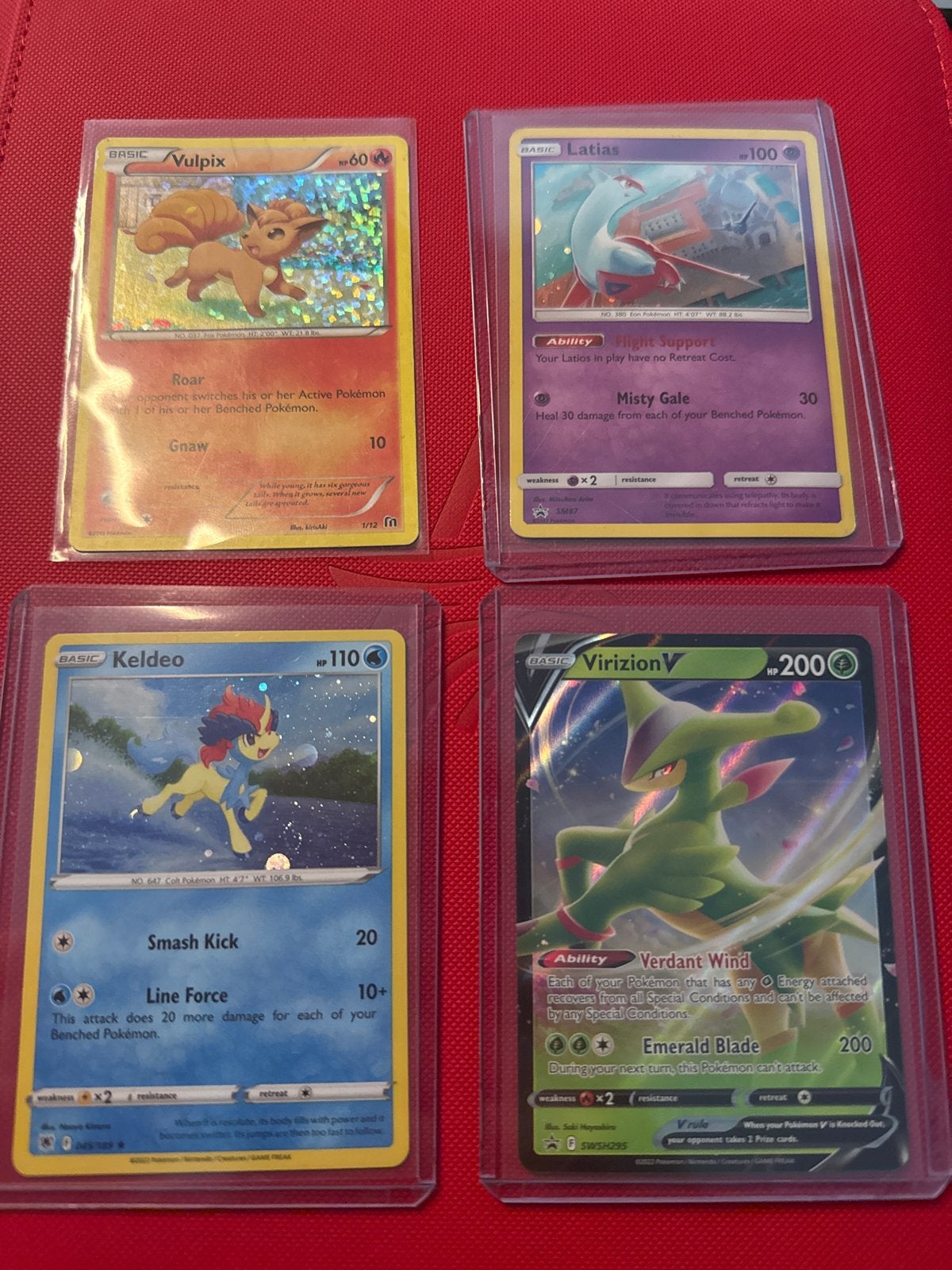 Verschillende Pokémon Promo Kaarten - Vulpix, Latias, Keldeo, Ophalen of Verzenden, Zo goed als nieuw, Meerdere kaarten, Foil