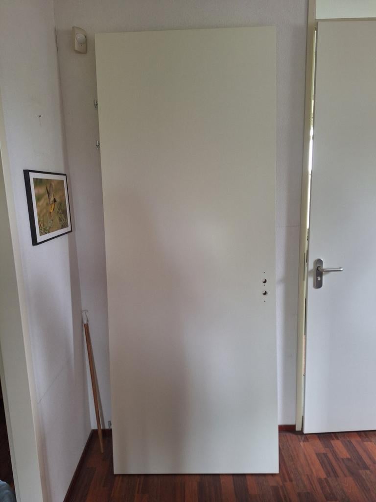 Witte binnendeur l, 88x 231,5 inclusief stalen kozijn., Ophalen of Verzenden, Binnendeur, 215 cm of meer