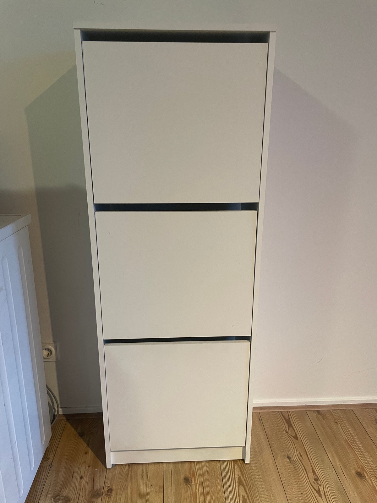 IKEA BISSA Schoenenkast met 3 vakken - Wit, Ophalen, Gebruikt