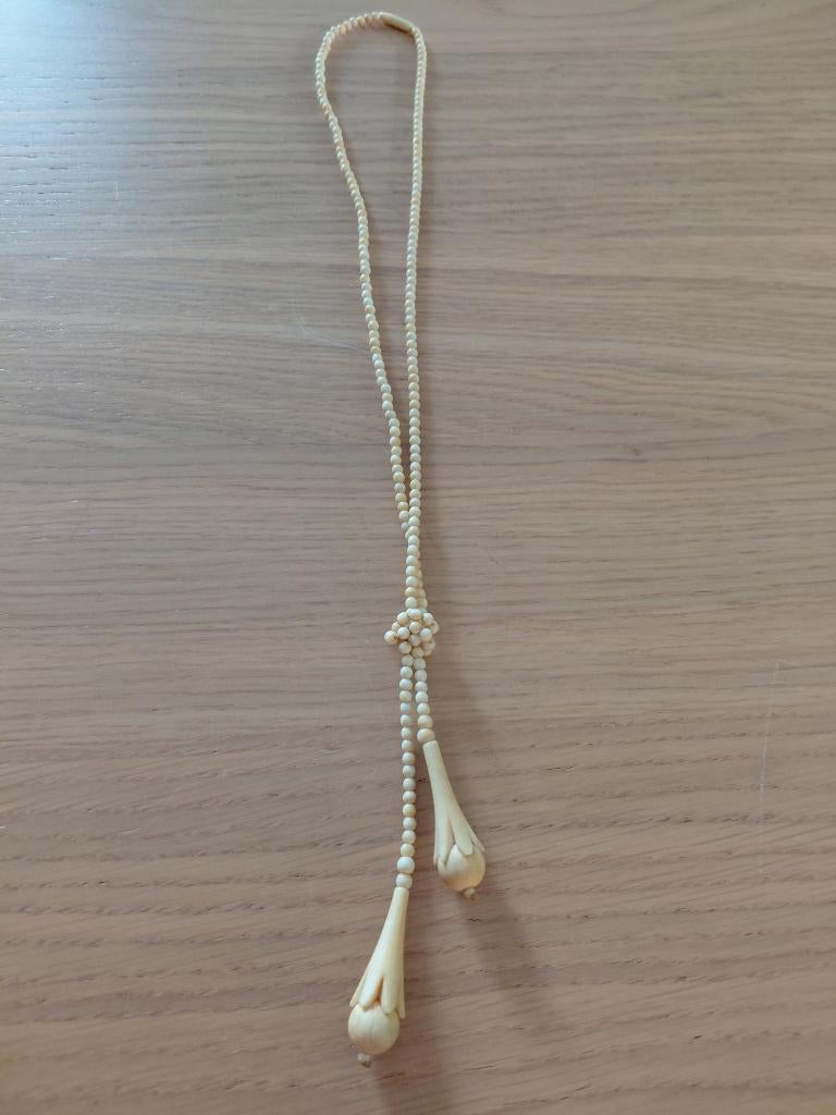 ketting mogelijk ivoor/been, Sieraden, Tassen en Uiterlijk, Ophalen of Verzenden, Gebruikt, Overige kleuren, Overige materialen