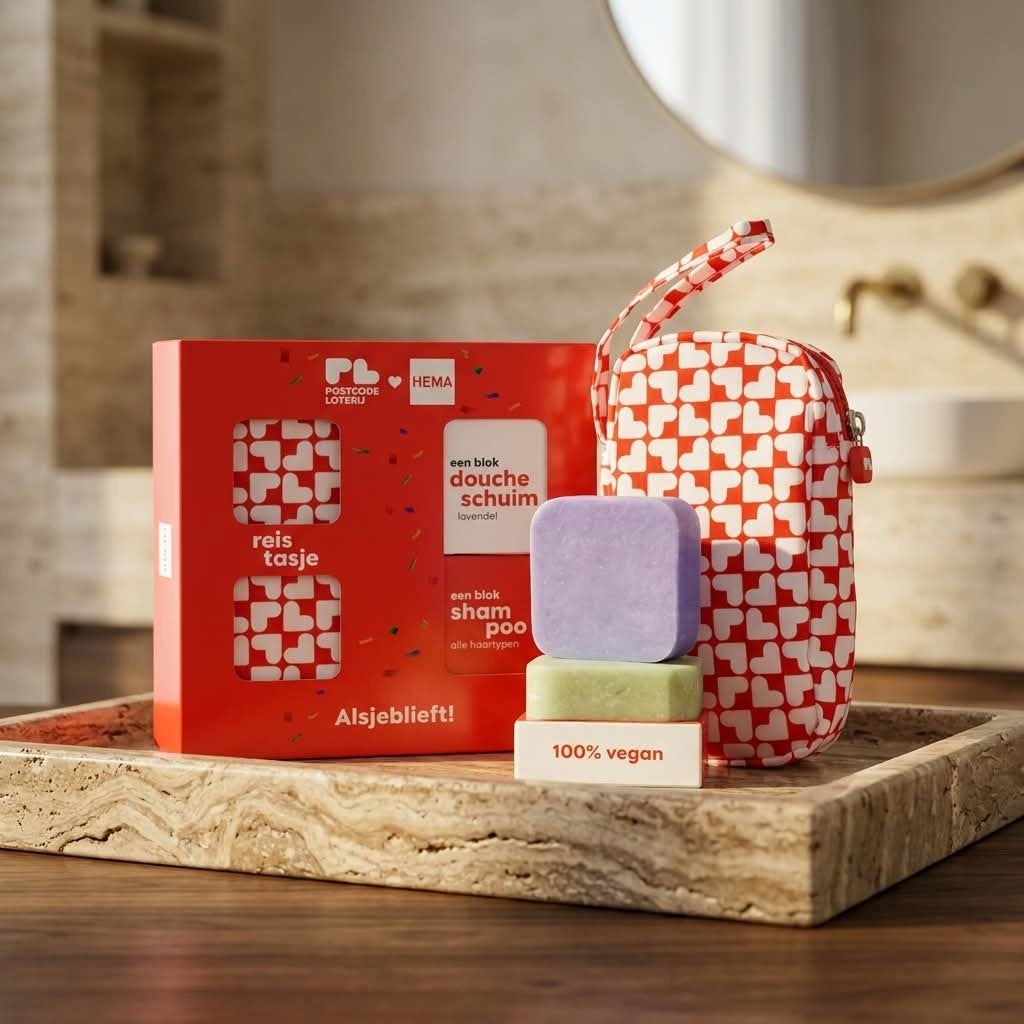 Postcodeloterij zeepblokjes van de Hema, Ophalen