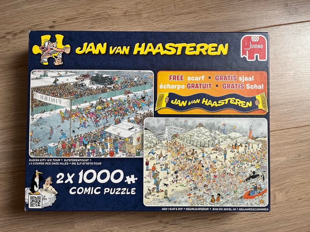 Jan van Haasteren 2x1000 stukjes puzzel, Hobby en Vrije tijd, Ophalen, 500 t/m 1500 stukjes, Gebruikt, Legpuzzel
