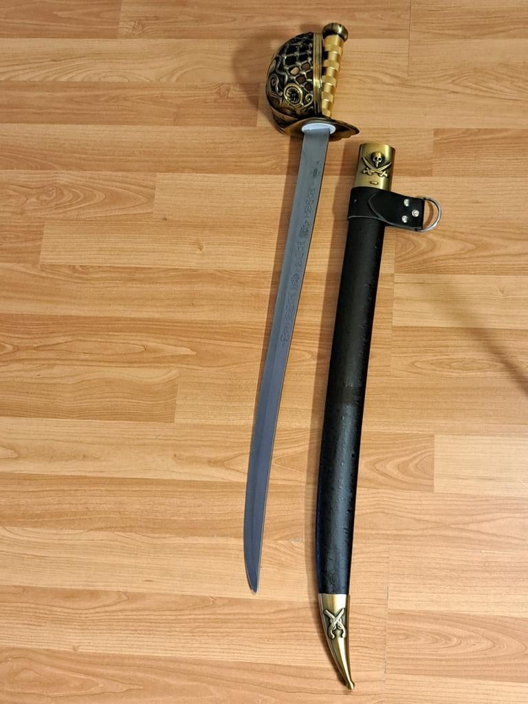 piraten zwaard, zgan. antiek pistool, replica., Ophalen of Verzenden