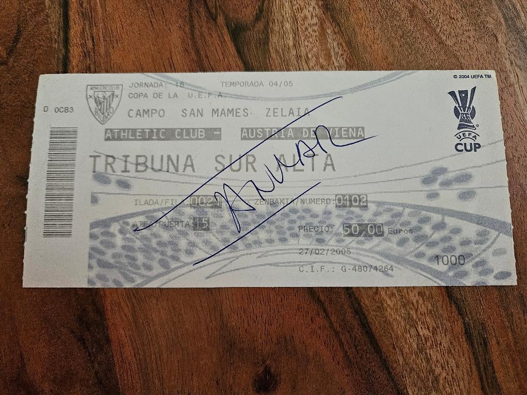 ⚽ Ticket Uefa-Cup Atl Bilbao - Autria Wien 2004-2005 ⚽, Verzamelen, Verzenden, Zo goed als nieuw, Buitenlandse clubs, Overige typen